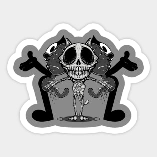 Anatomy of Felix the Cat Sticker